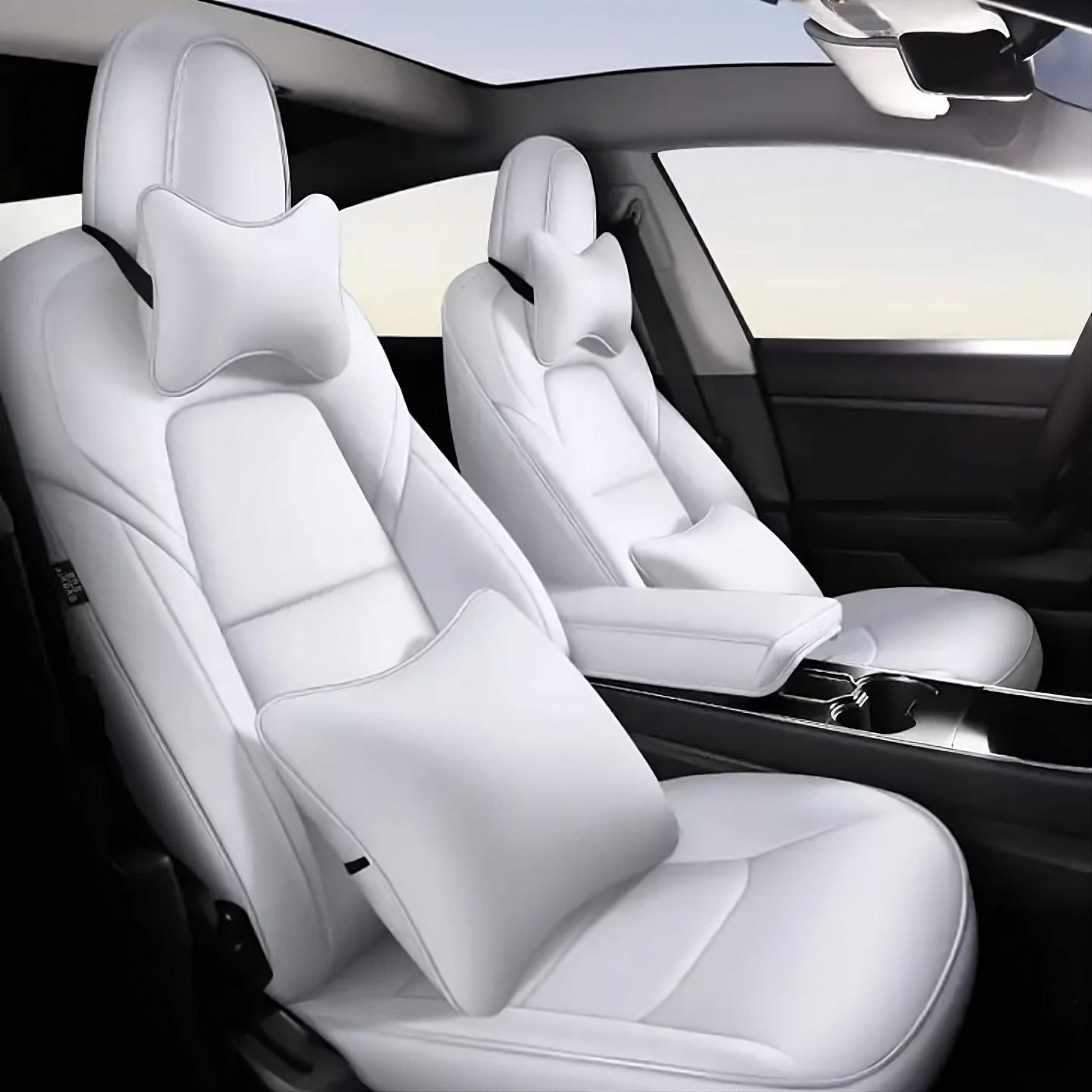 Tesla Model 3 & Y White Seat Covers – Clevisco