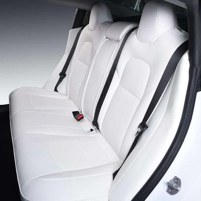 Cleviscoautomotive Tesla Accessories White Seat Covers