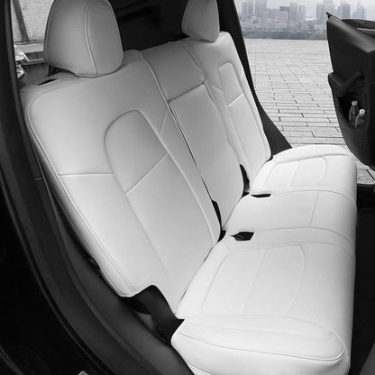 Cleviscoautomotive Tesla Accessories White Seat Covers